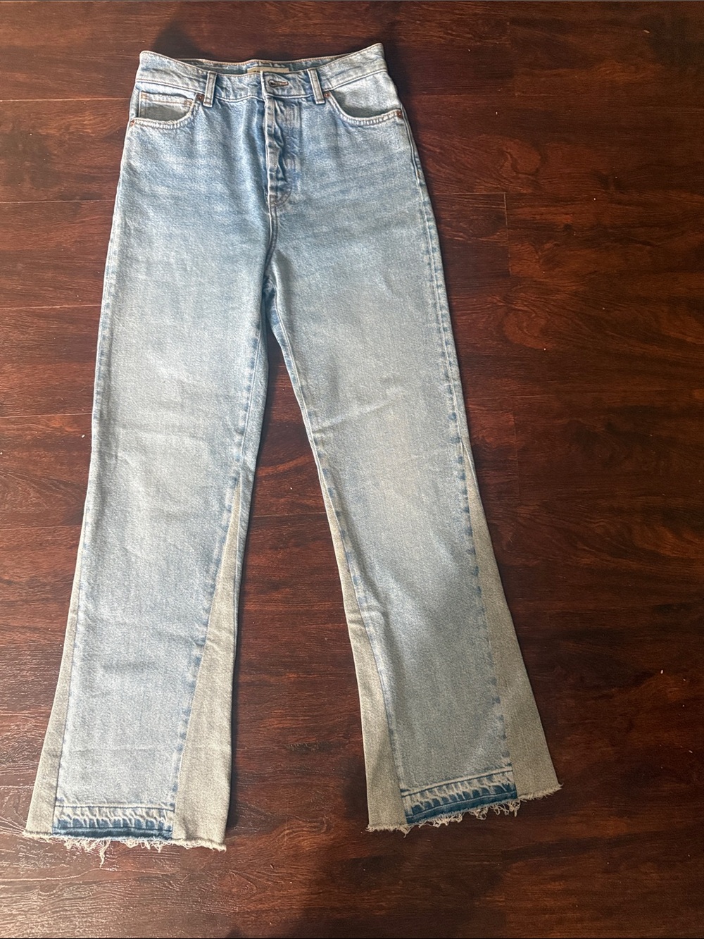 Women's Light Blue High-Rise Flare Jeans
